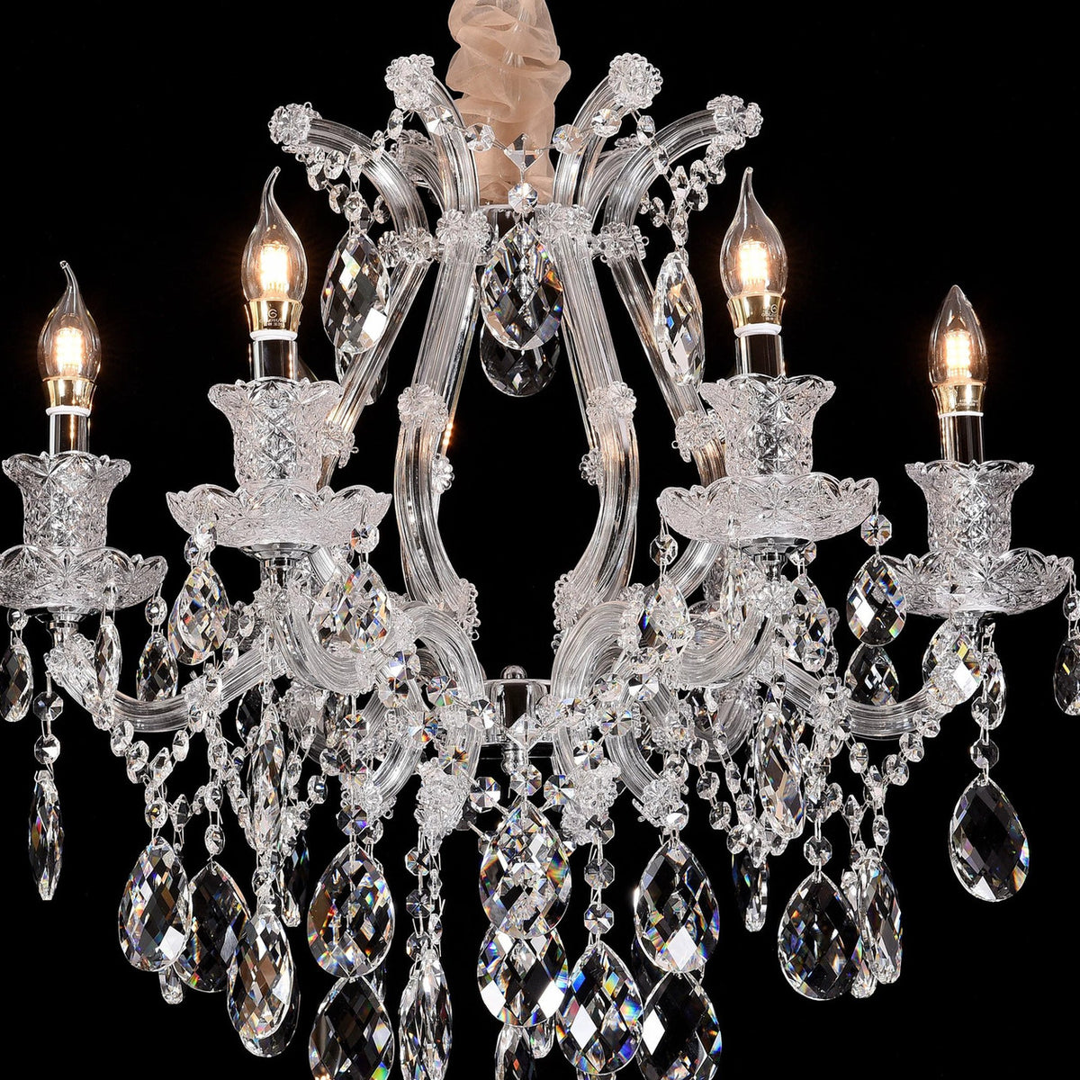 AM0809 — European Grand Hall Crystal Chandelier for Duplex Spaces & Stairwells