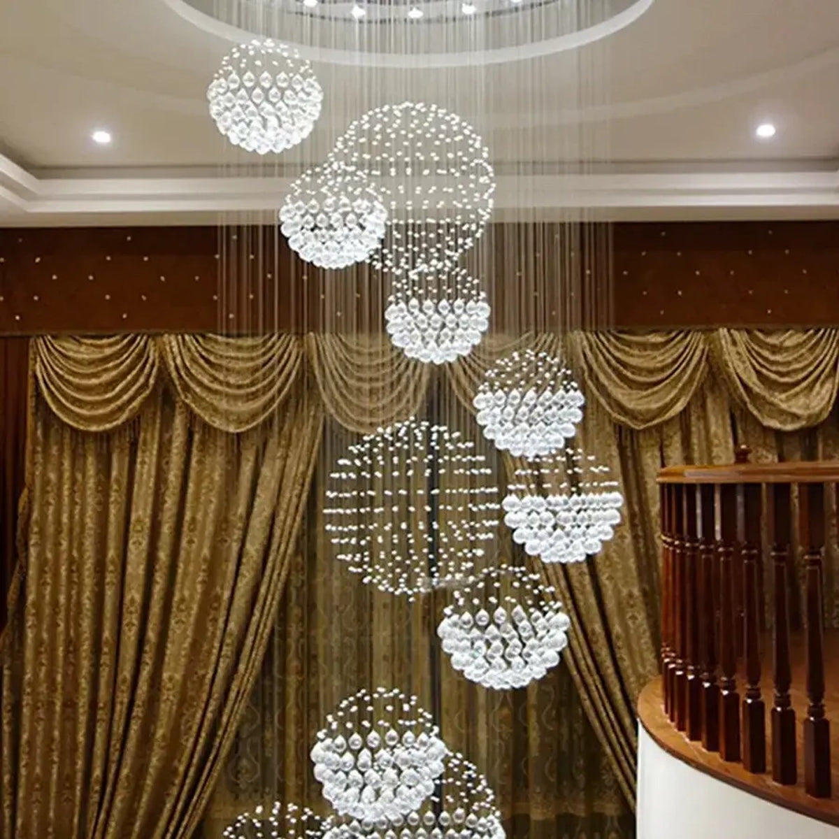 AM0655 — Modern Minimalist Stairwell Chandelier for Living Rooms