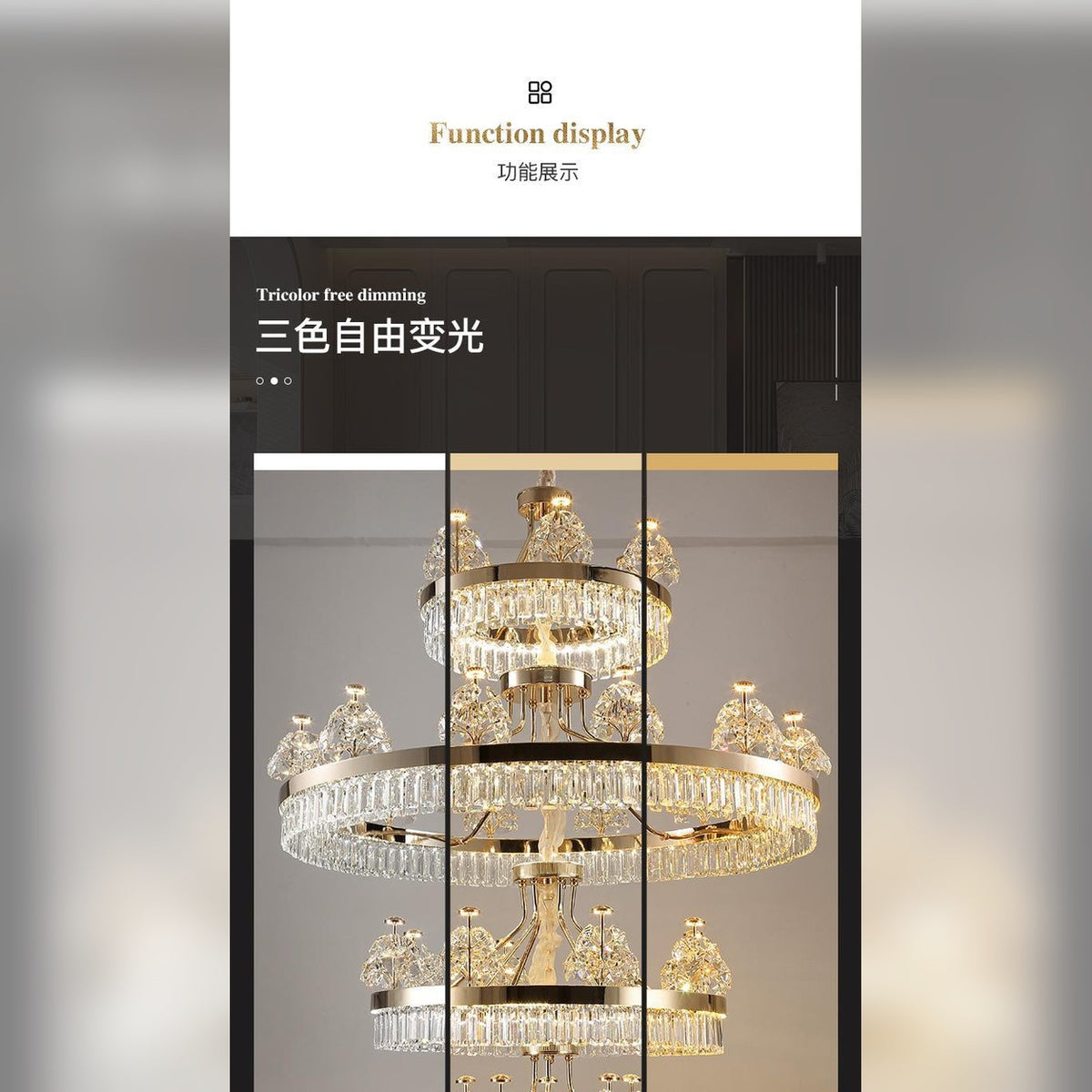 AM0578 — Postmodern Fortune Tree Crystal Chandelier for Living Rooms