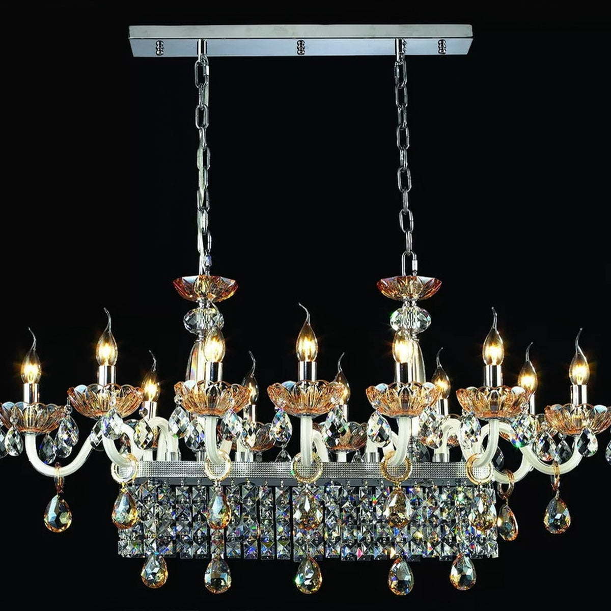 AM0790 — European Candle Crystal Chandelier for Living Rooms & Dining Rooms