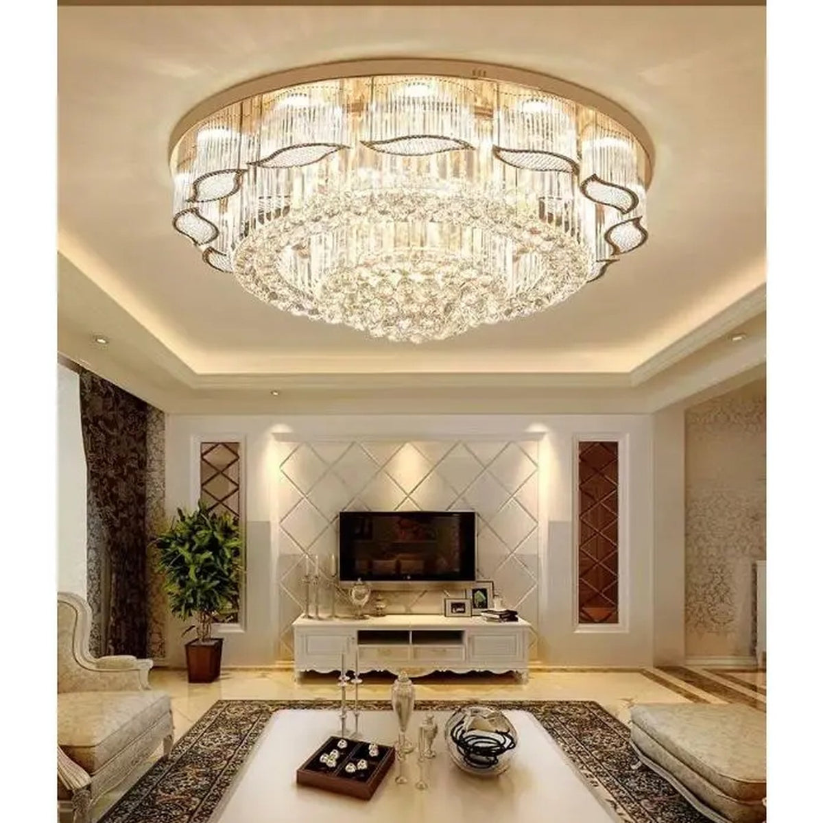 AM0697 — Light Luxury Crystal Ceiling Light for Living Rooms