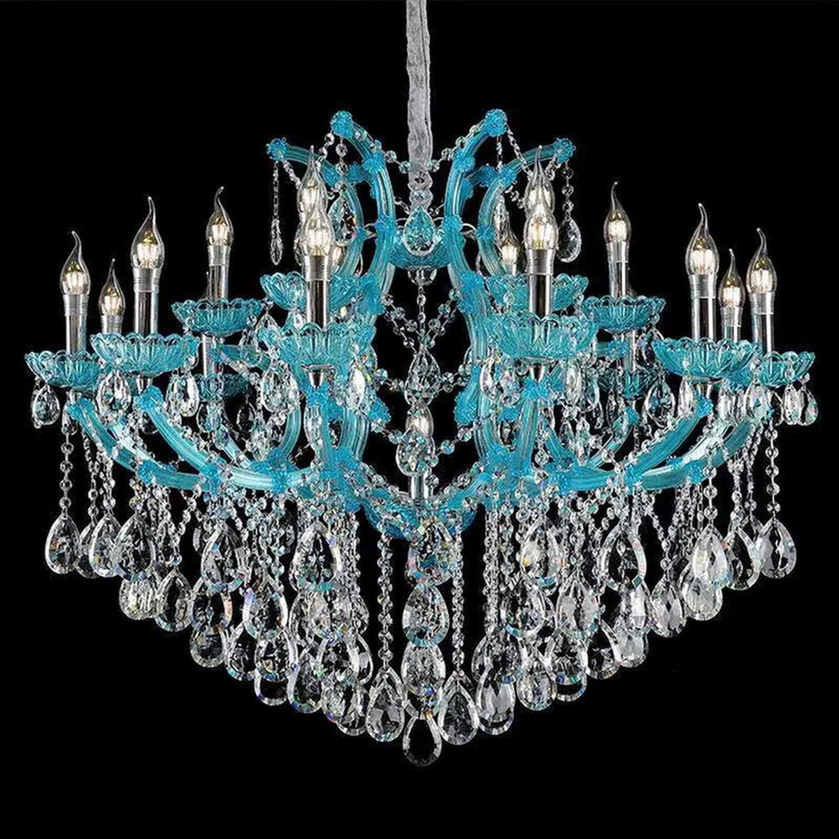 AM0852 — Modern Luxury Crystal Stainless Steel Chandelier for Duplex Spaces & Stairwells