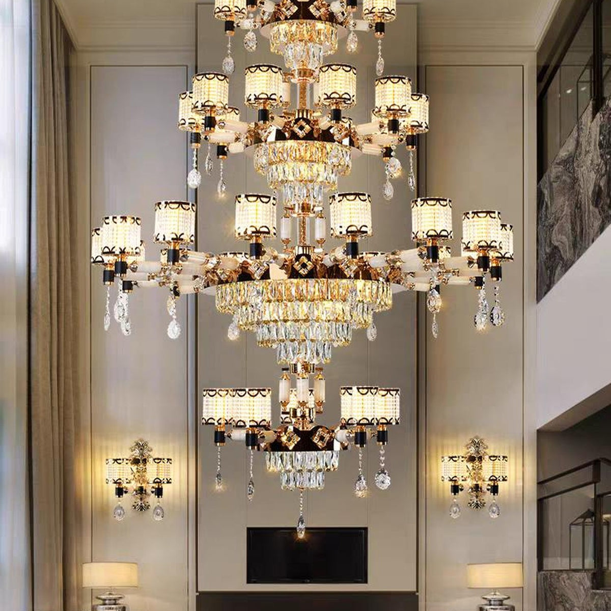 AM0601 — European Jade Crystal Chandelier for Living Rooms
