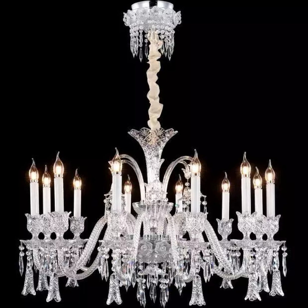 AM0833 — European Duplex Grand Hall Stainless Steel Chandelier for Bedrooms