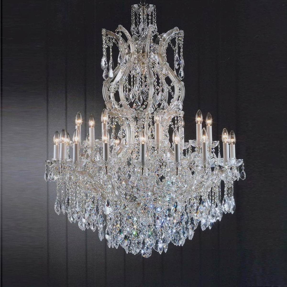 AM0808 — European Candle Crystal Chandelier for Loft Spaces & Duplex Spaces