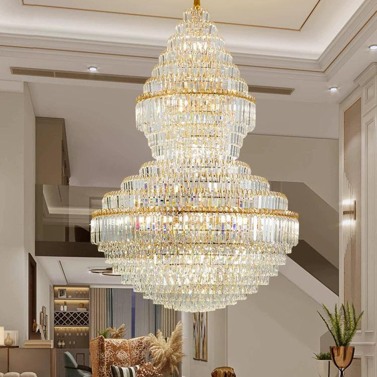 AM0581 — Light Luxury Crystal Chandelier for Living Rooms