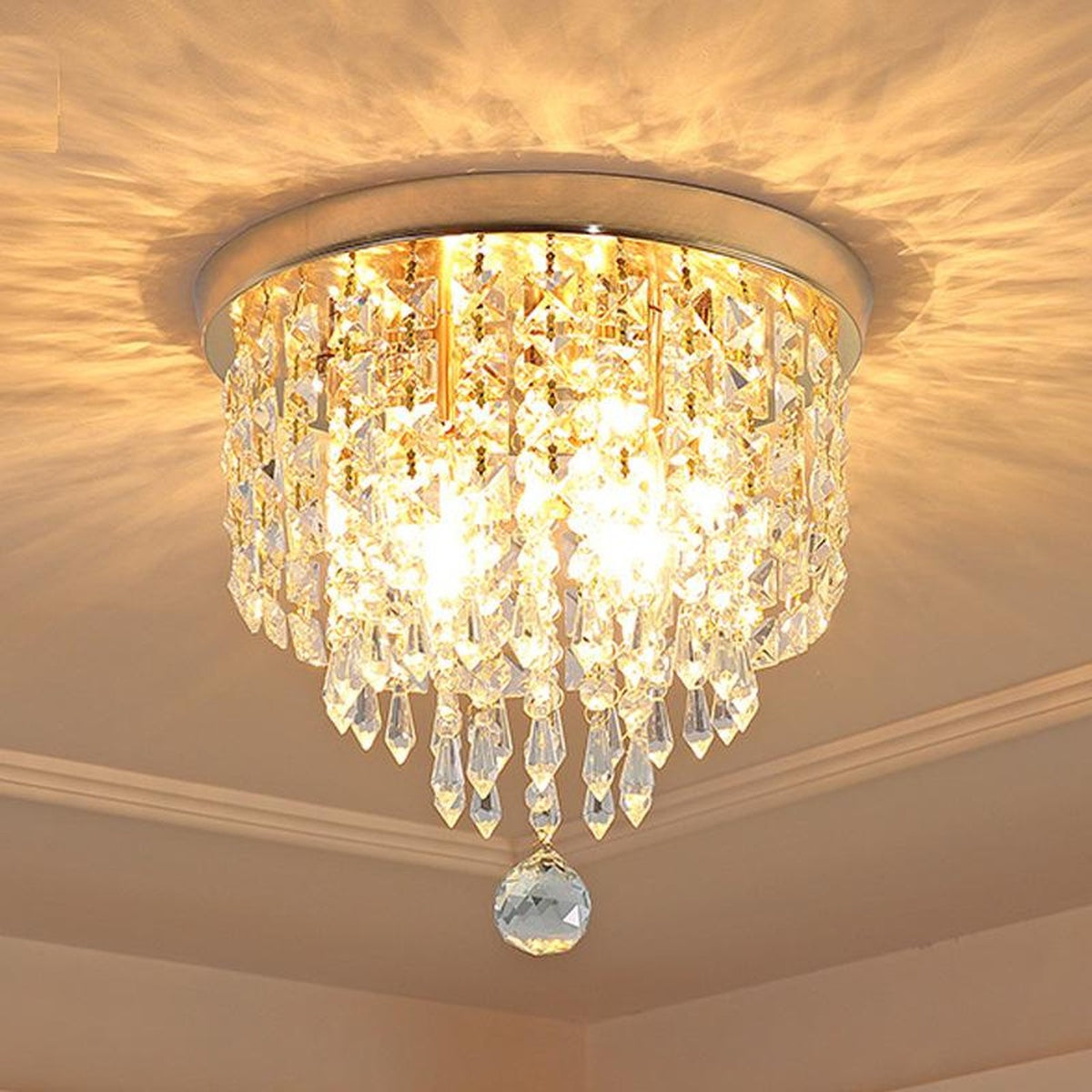 AM0543 — Modern Luxury Crystal Ceiling Light for Bedrooms