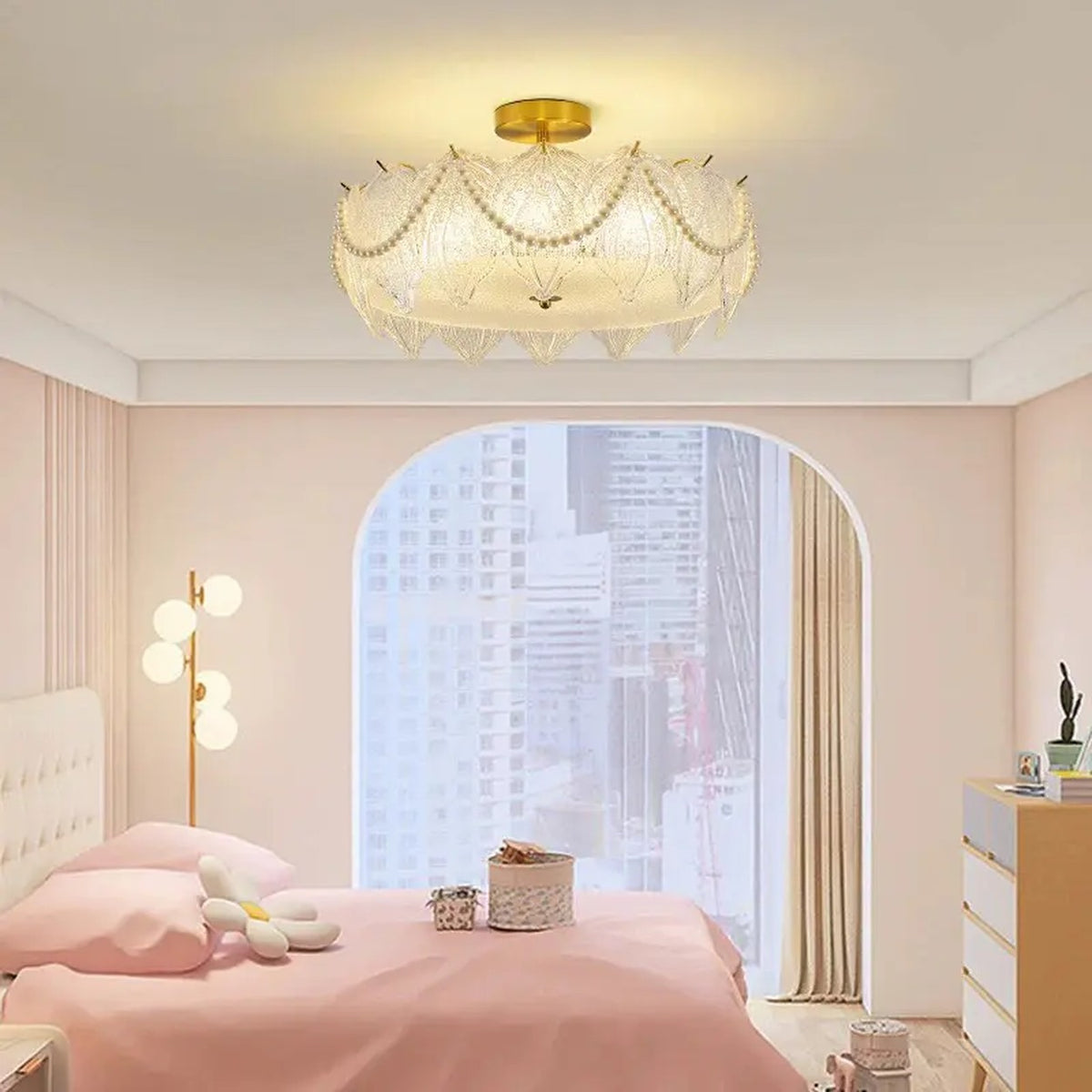 AM0565 — Modern Minimalist Pearl Pearl Chandelier for Living Rooms