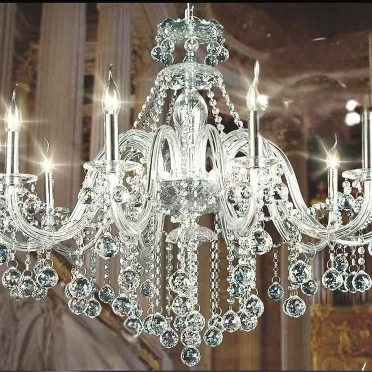 AM0766 — European Crystal Chandelier for Loft Spaces & Duplex Spaces