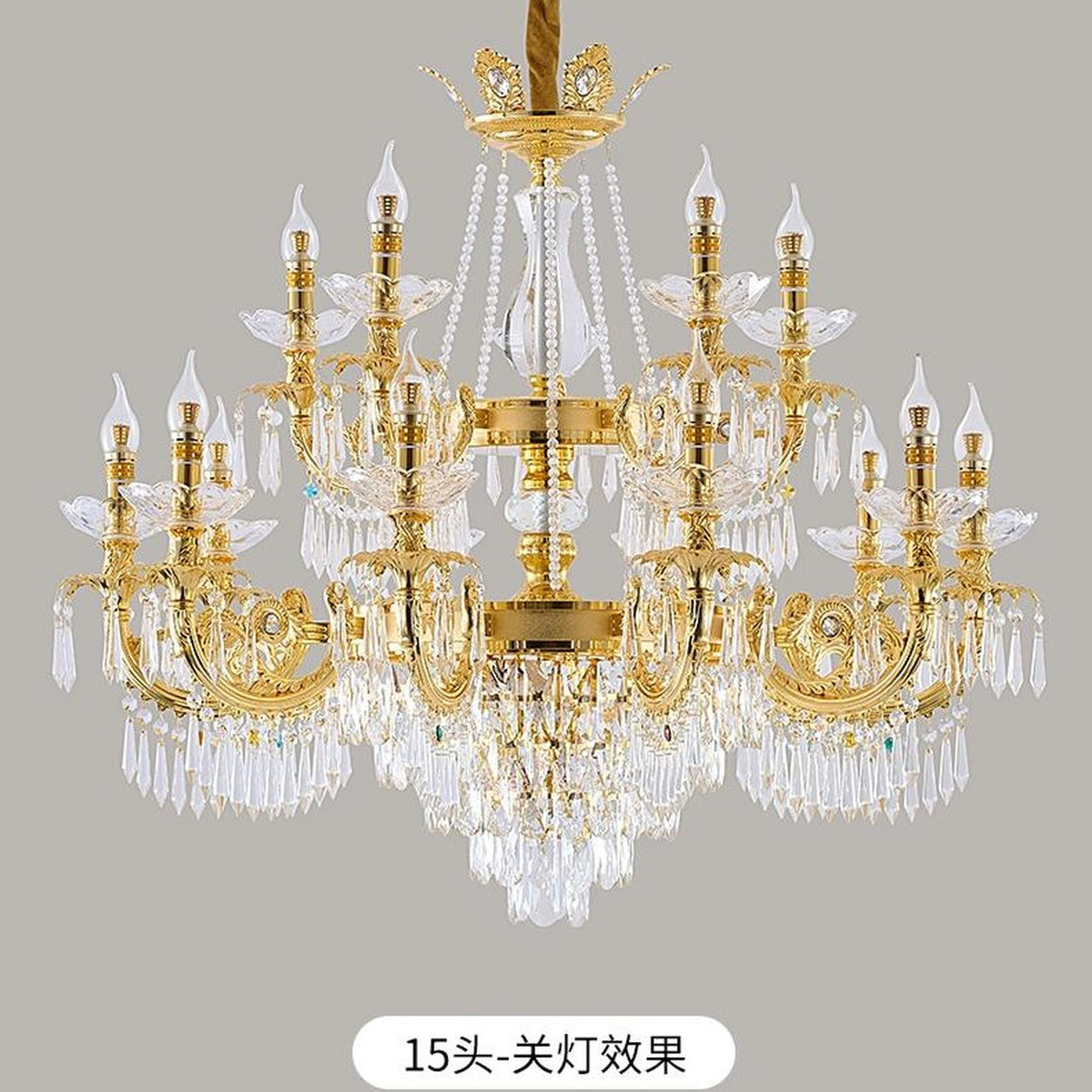 AM0647 — Light Luxury Crystal Chandelier for Living Rooms