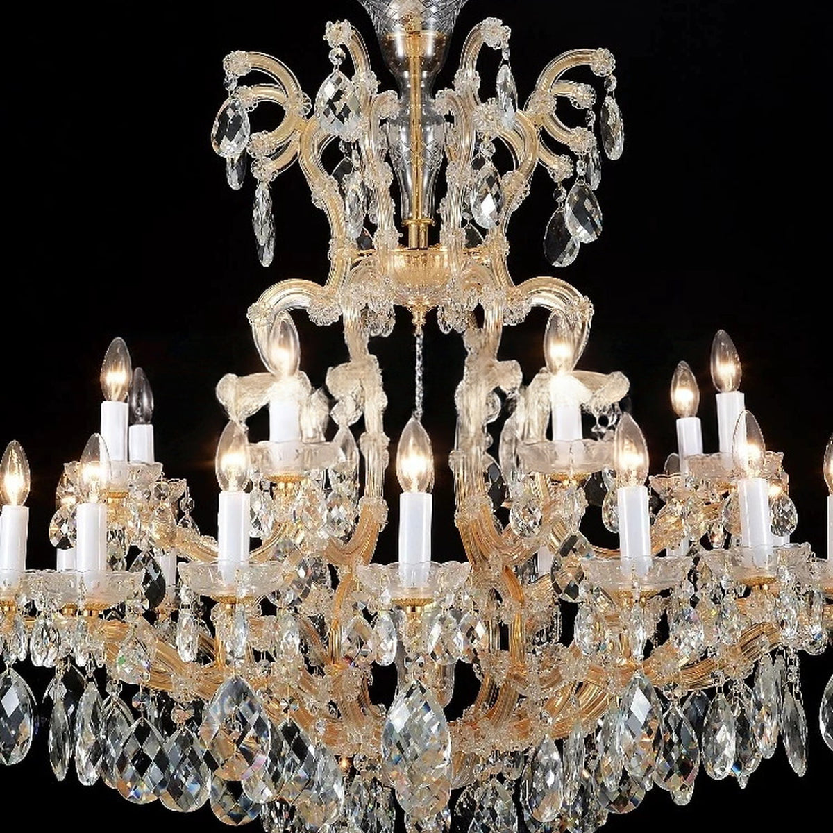 AM0809 — European Grand Hall Crystal Chandelier for Duplex Spaces & Stairwells
