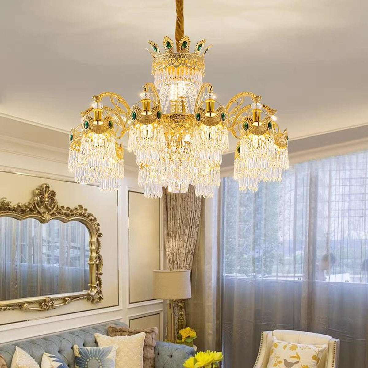 AM0618 — Light Luxury Crystal Chandelier for Living Rooms