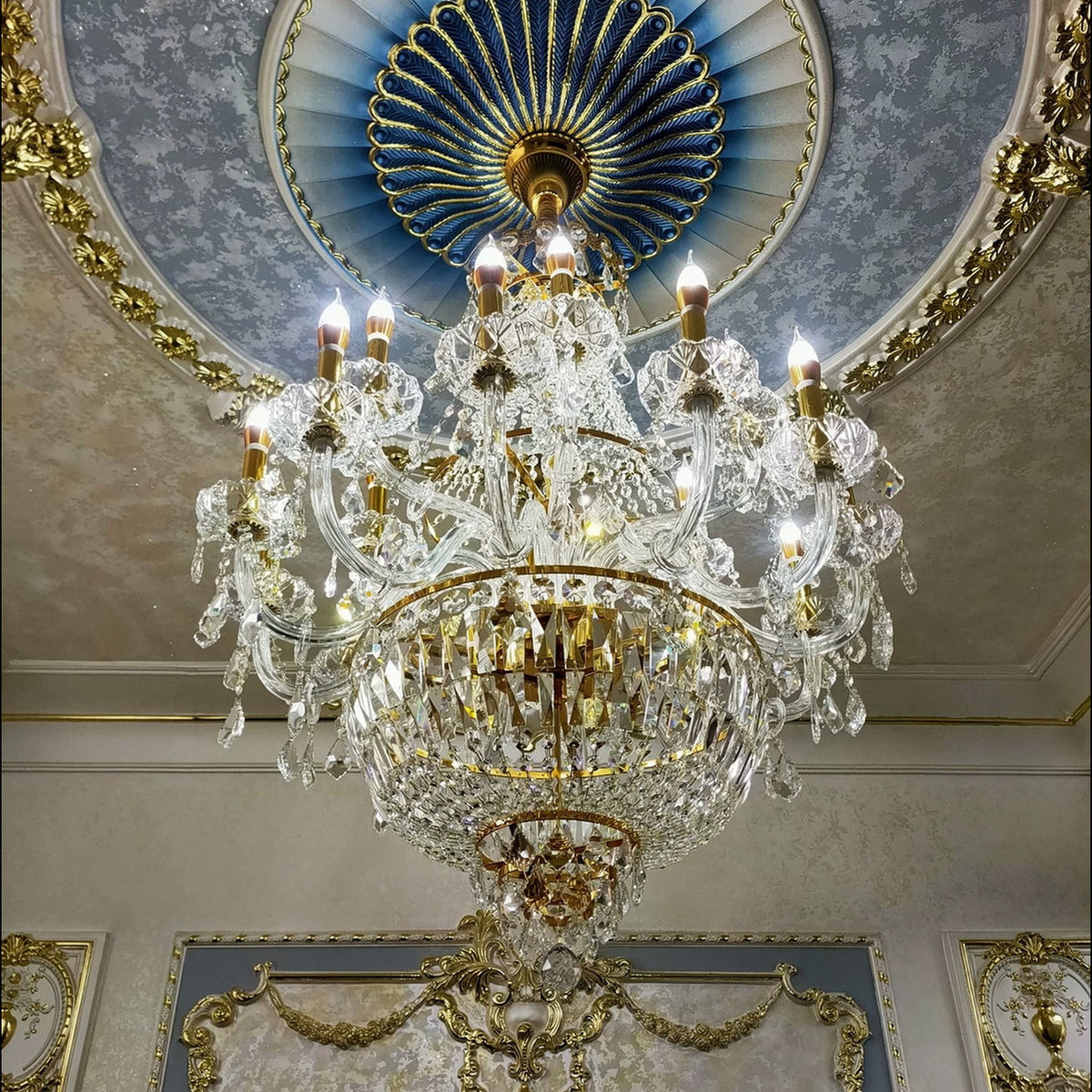 AM0835 — Modern Luxury Stairwell Iron Chandelier for Loft Spaces & Duplex Spaces