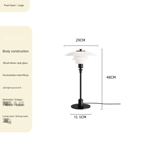 Pearl black · Large · Table lamp