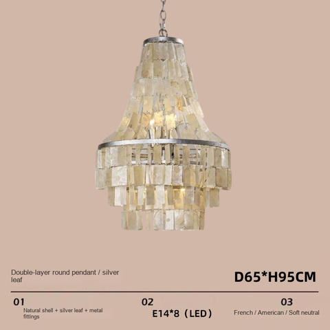 Silver 2-tier round D65CM