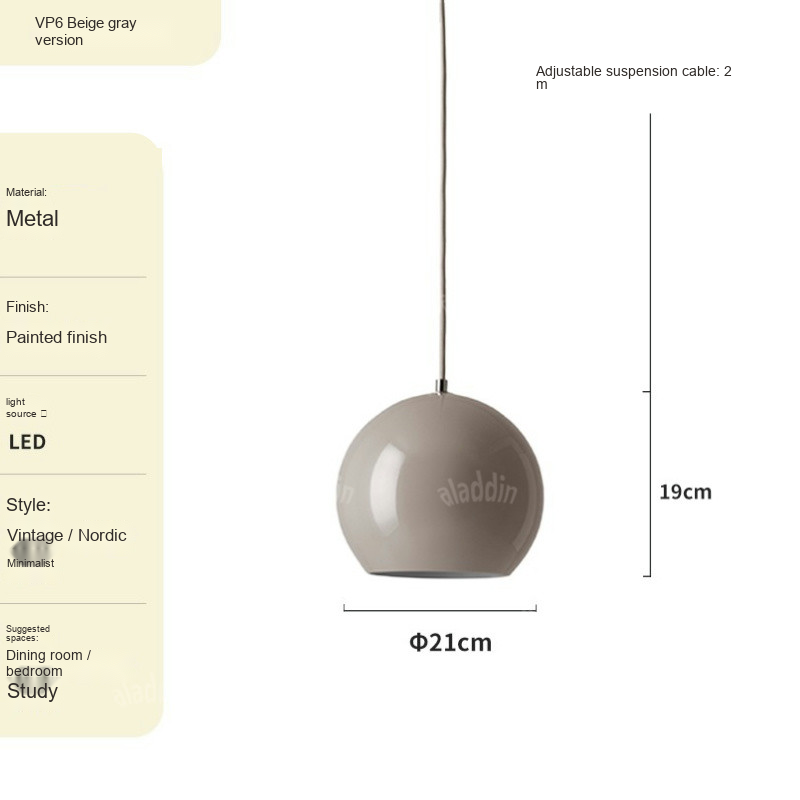 Dome Bedside Pendant Light — AM0210, view 7