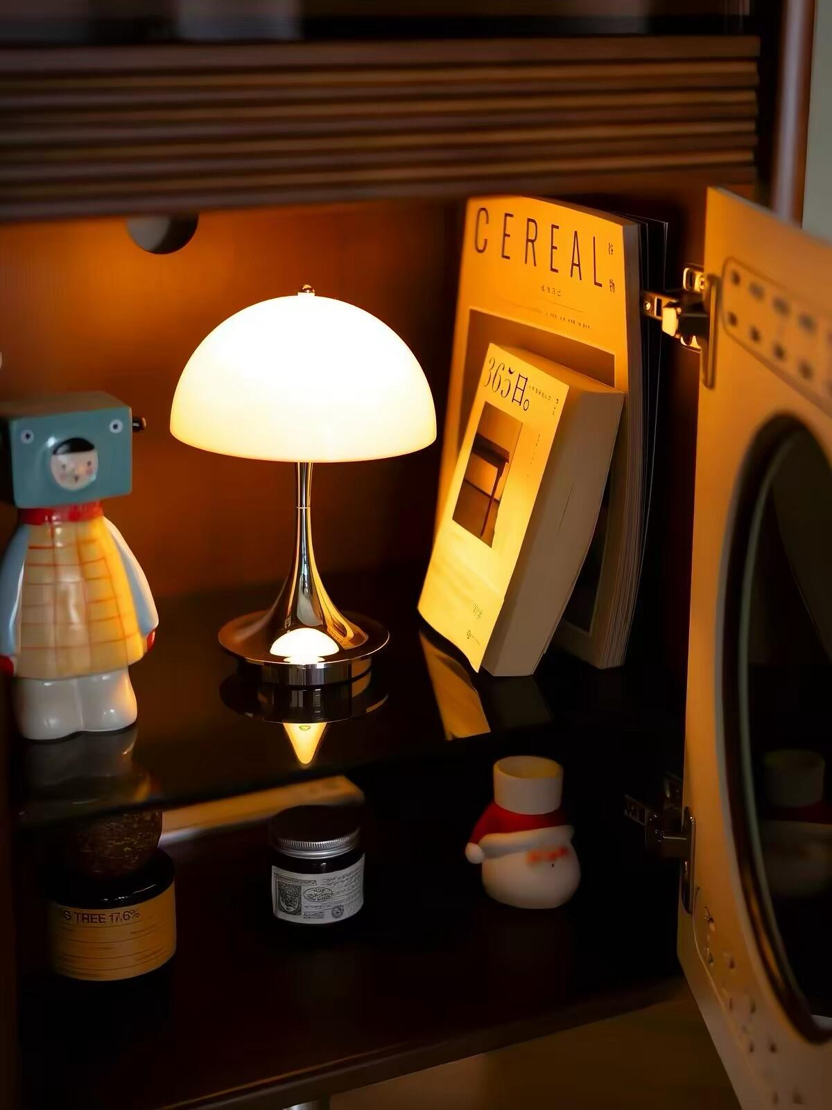 Portable Dimmable Mushroom Table Lamp — AM0136, view 3