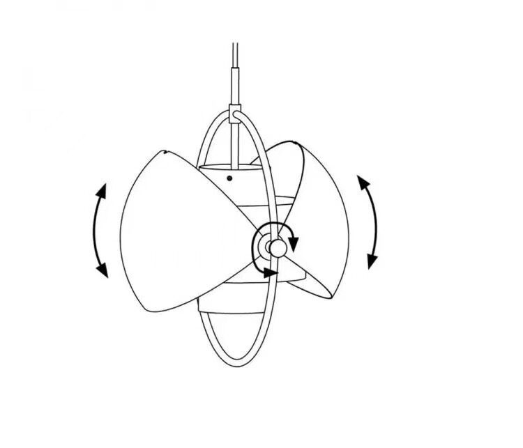 Rotating Shade Pendant Light — AM0225, view 14