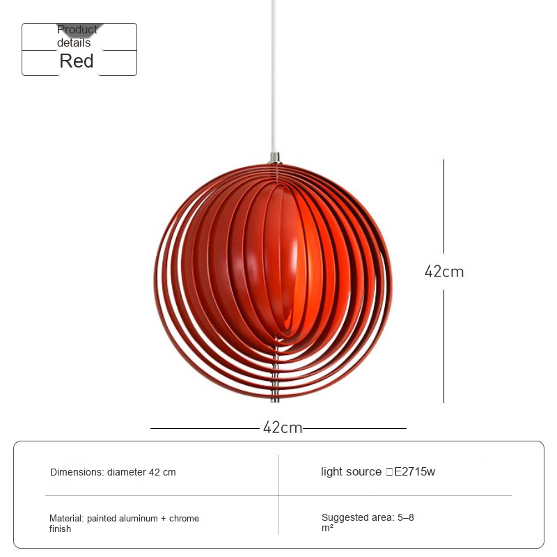 Sculptural Moon Pendant Light — AM0150, view 6