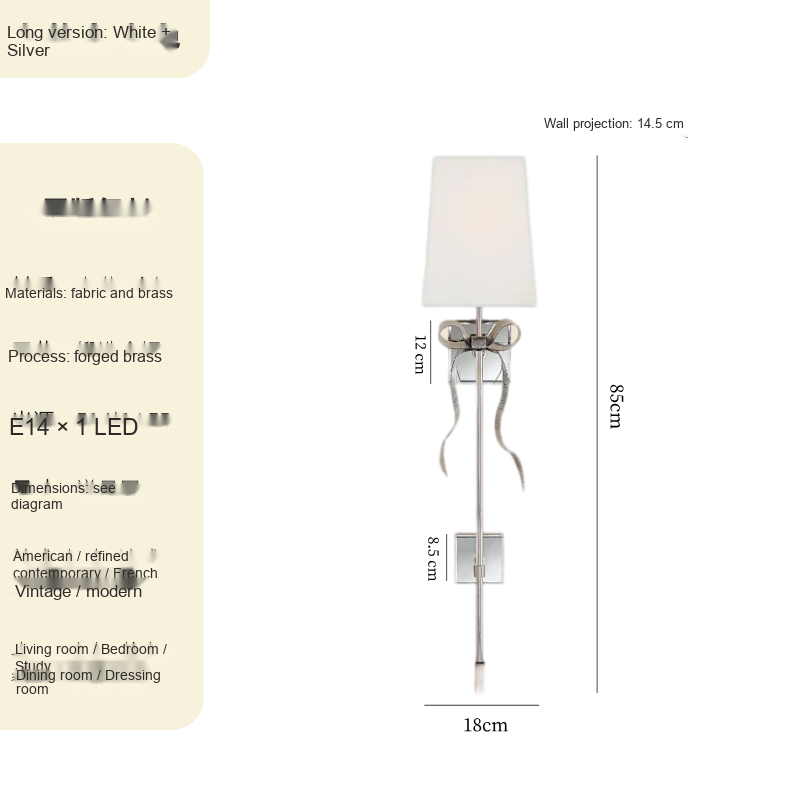 Brass Bow Wall Light — AM0211, view 11