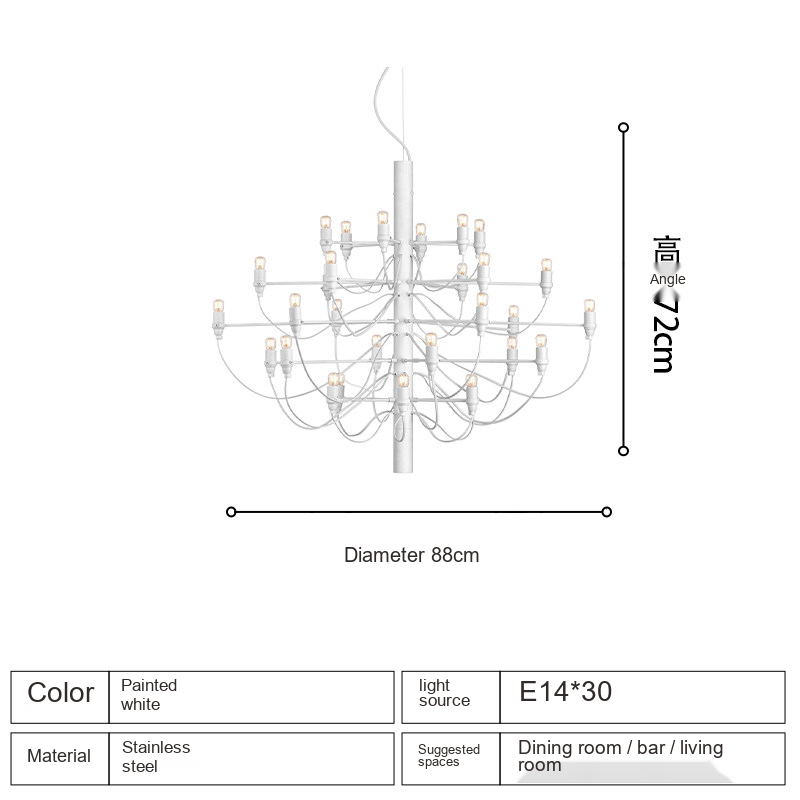 Multi-Arm Candle Chandelier — AM0220, view 11