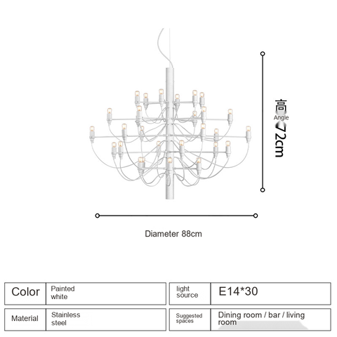 Painted white -30 lights · 304 stainless steel