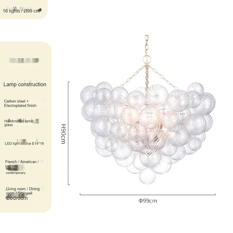 Antique gold · D99cm 16 lights