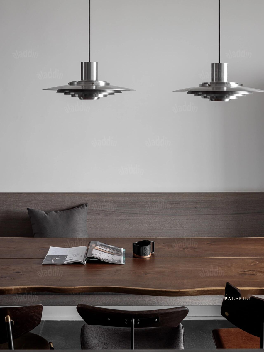 Brushed Disc Pendant Light — AM0137, view 1