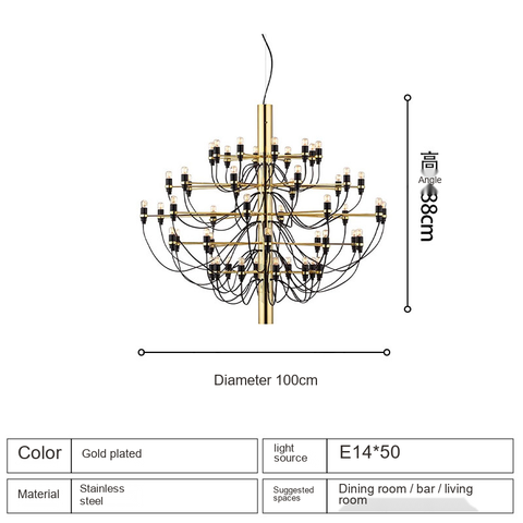 Gold plated -50 lights · 304 stainless steel