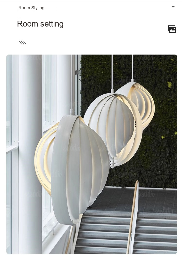 Sculptural Moon Pendant Light — AM0150, view 14