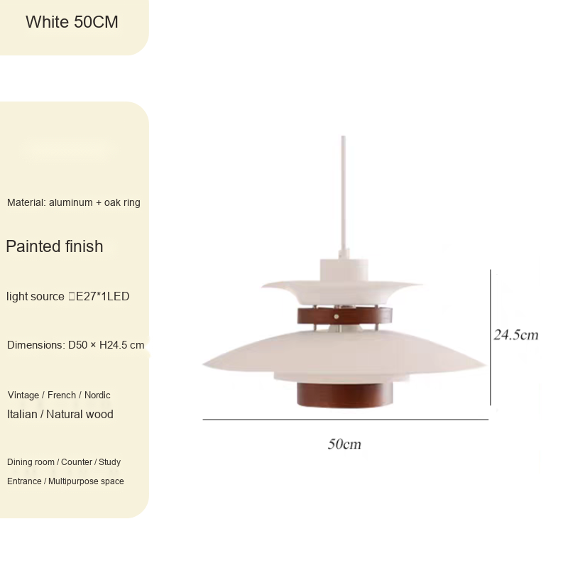 Wood Ring Disc Pendant Light — AM0163, view 13