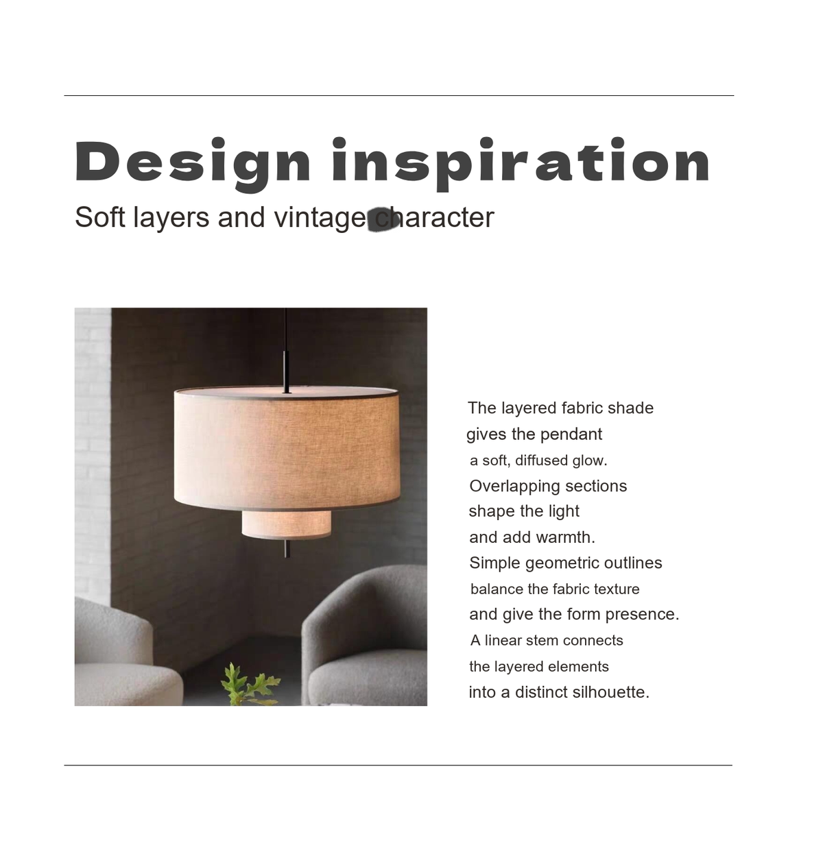 Linen Shade Pendant Light — AM0159, view 9