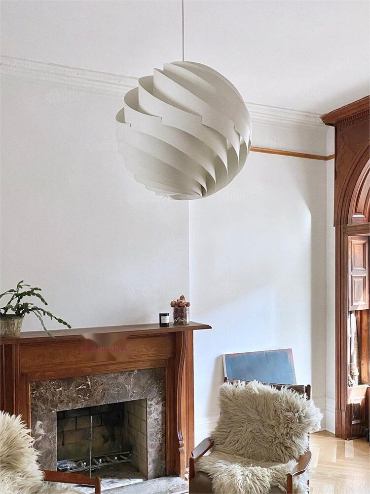 Sculptural Turbine Pendant Light — AM0153, view 2