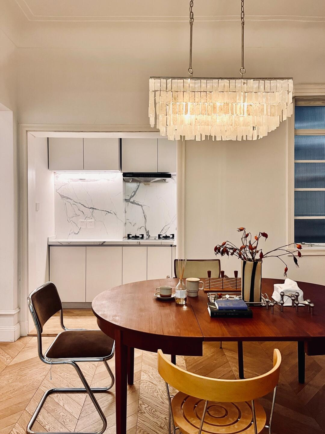 Silver Leaf Shell Pendant Light — AM0158, view 5
