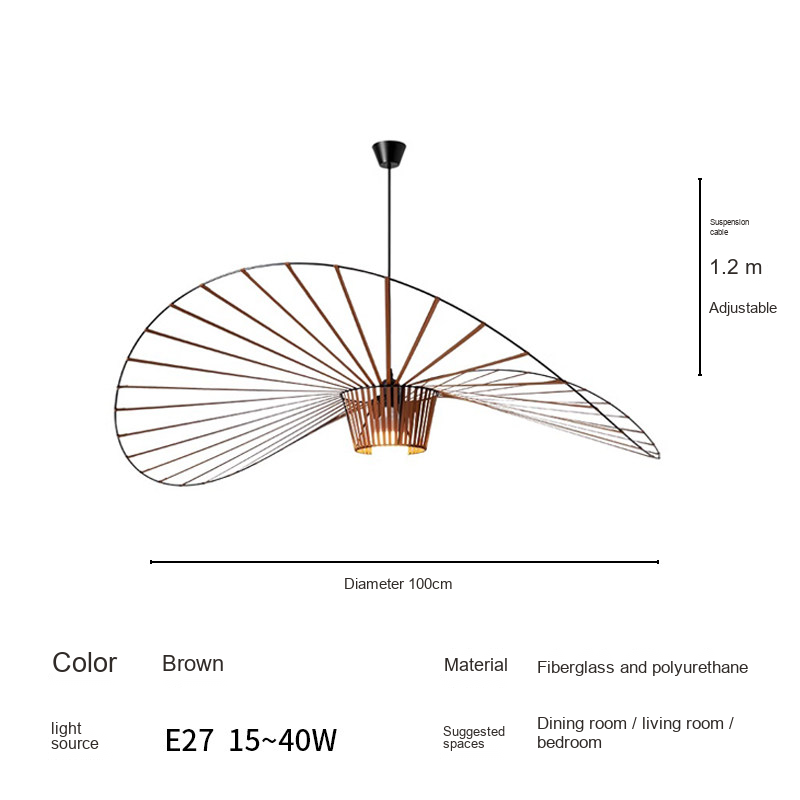 Wide Brim Pendant Light — AM0215, view 11