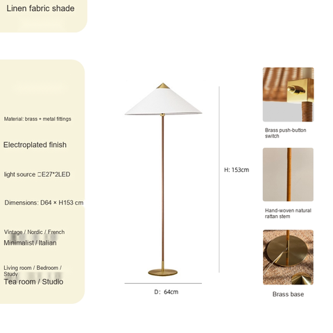 Canvas shade · Brass version