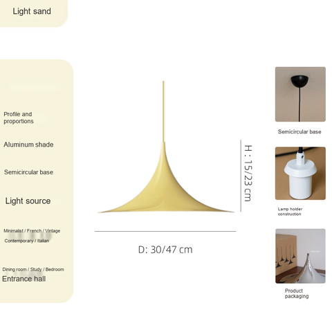 Light sand · Aluminum shade · 30x30x15cm