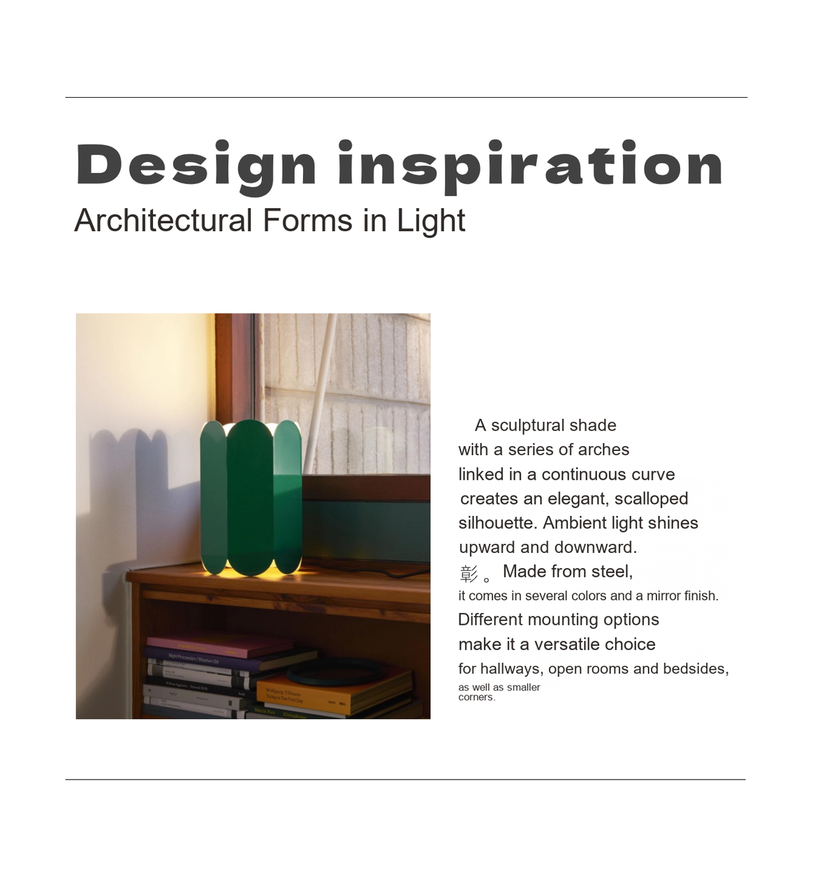Scalloped Pendant Light — AM0252, view 9