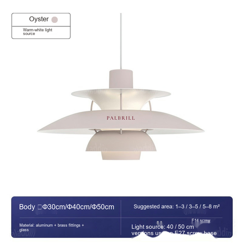 Oyster gray Warm-white light source · 30x30x16cm