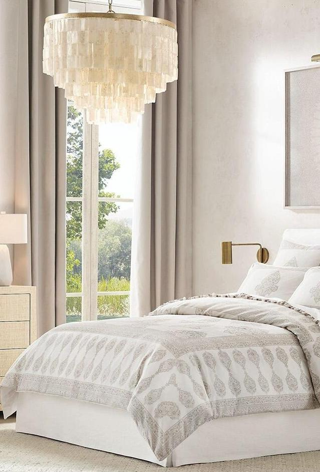 Silver Leaf Shell Pendant Light — AM0158, view 24