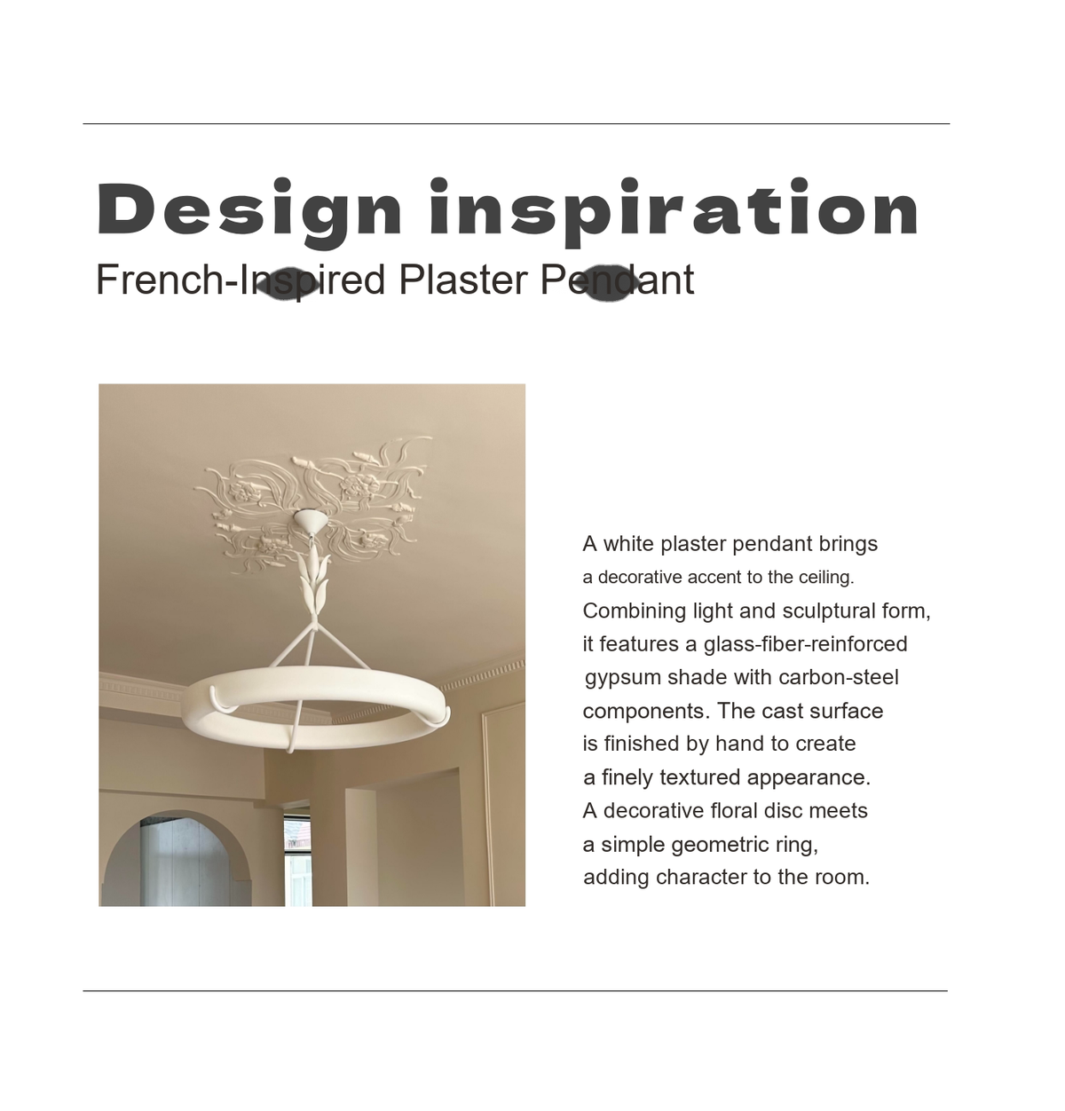 Double-Layer Plaster Petal Pendant — AM0257, view 9