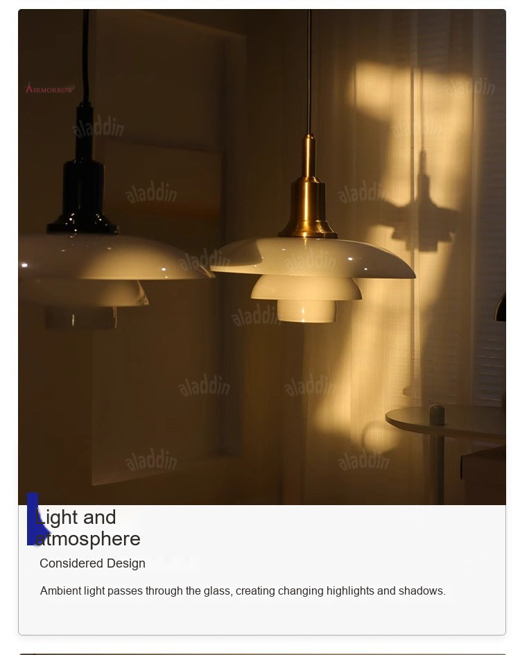 Layered Opal Glass Pendant Light — AM0151, view 15