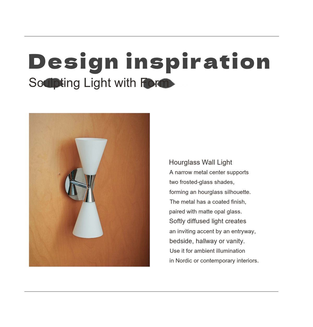 Hourglass Wall Light — AM0175, view 8