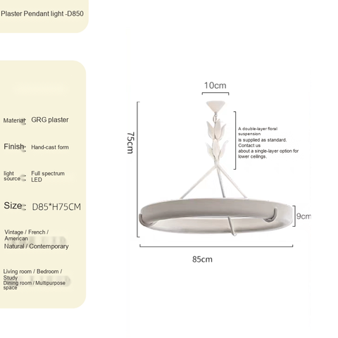 2-layer petal D85CM Precast GRG plaster