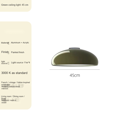 Green Ceiling mounted D45CM Warm-light source