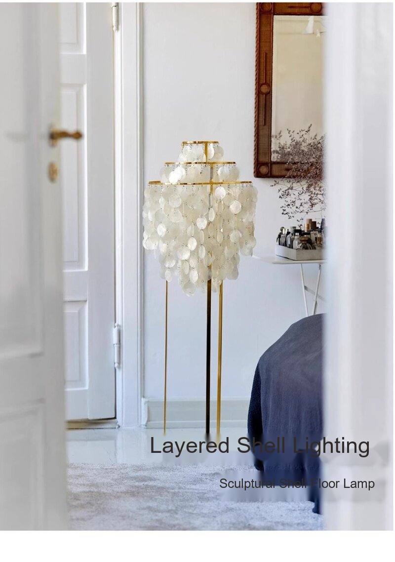 Layered Shell Floor, Table & Wall Lights — AM0196, view 12