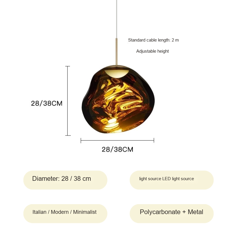 Lava Glass Pendant Light — AM0235, view 4