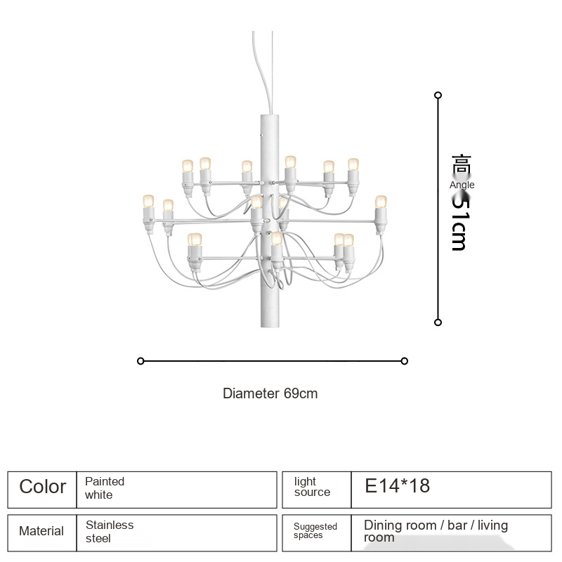 Multi-Arm Candle Chandelier — AM0220, view 7