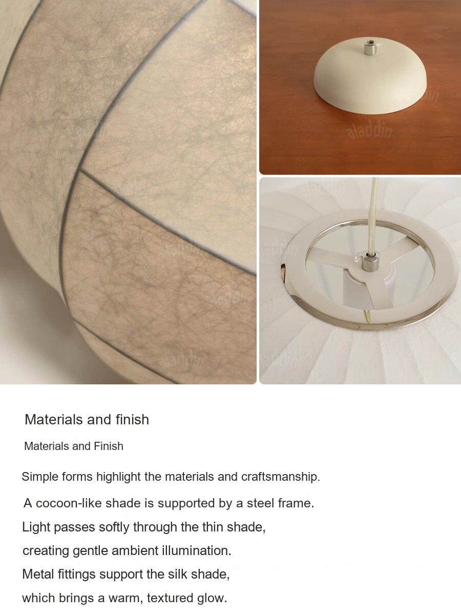 Cocoon Globe Pendant Light — AM0224, view 2