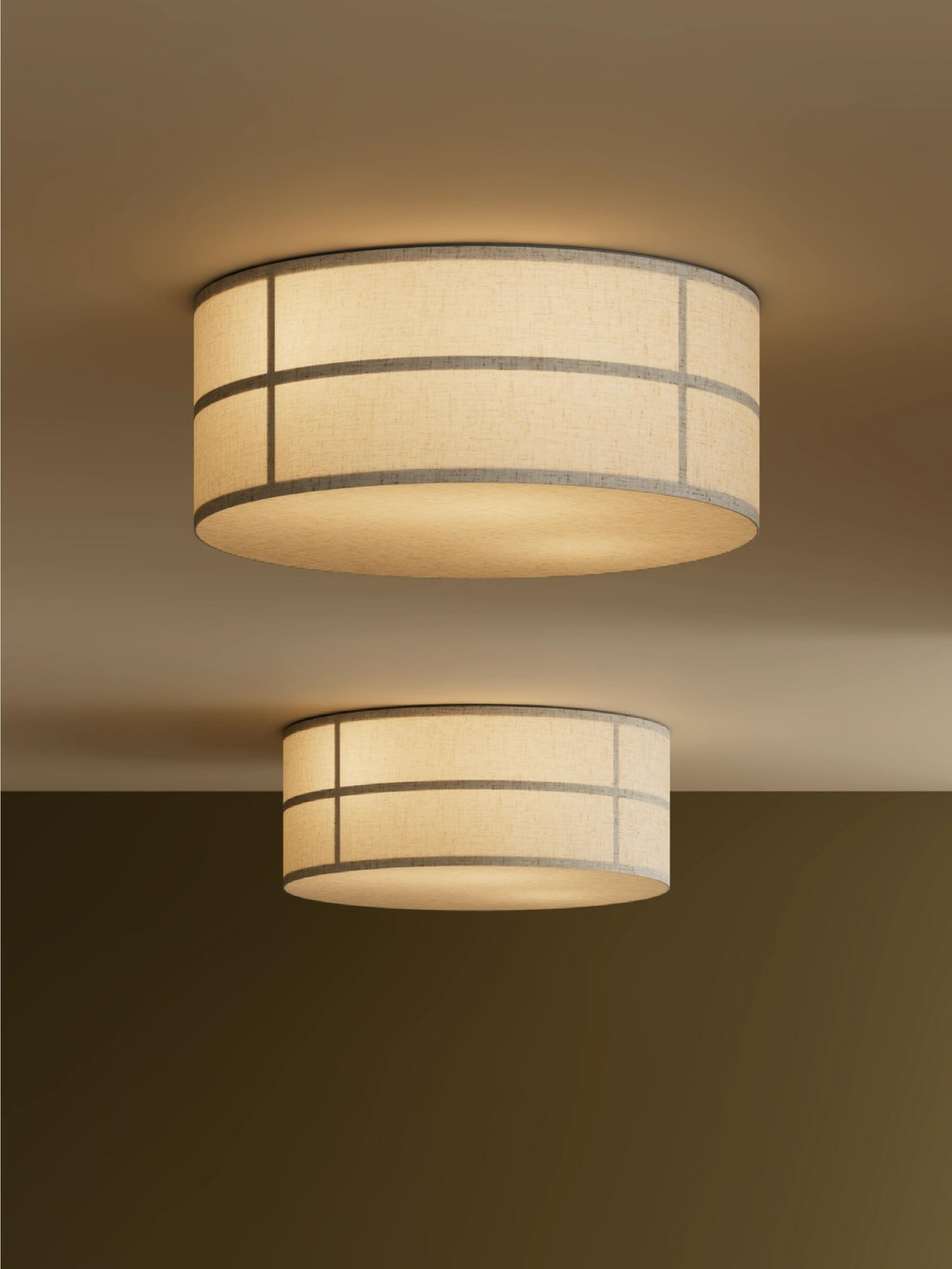 Linen Shade Ceiling Light — AM0256, view 1